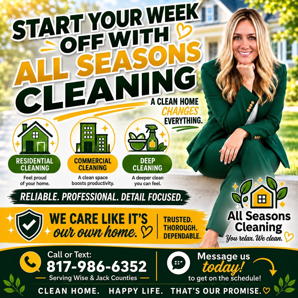 All Seasons Cleaning promotional graphic